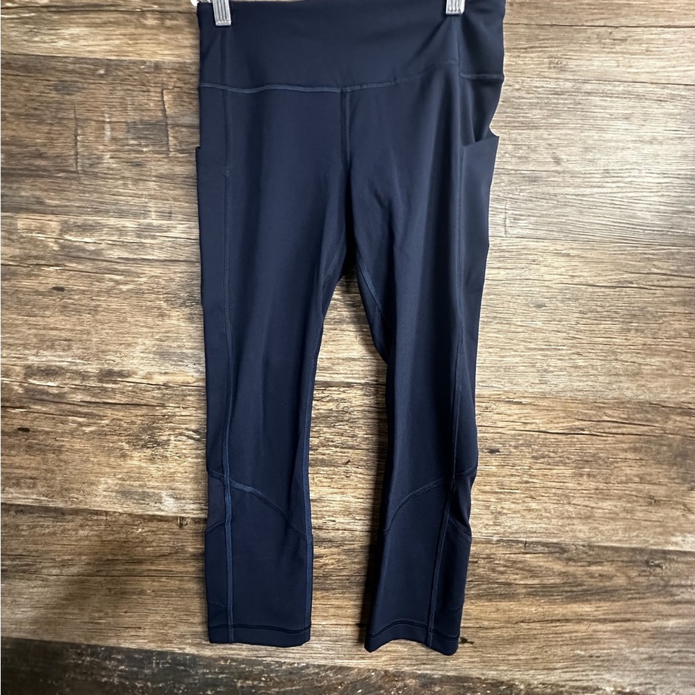 lululemon athletica Navy Blue Leggings Performance Fabric Womens 4‎